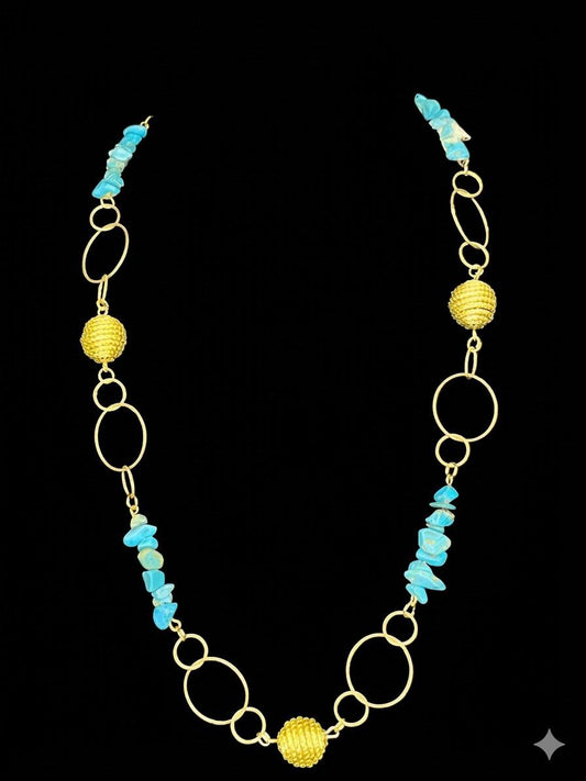 Collana Aurea Turchese